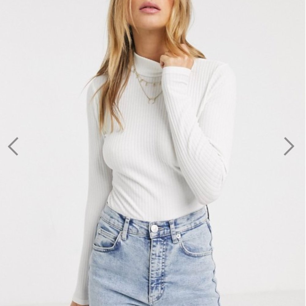 Asos long sleeve turtleneck ribbed bodysuit